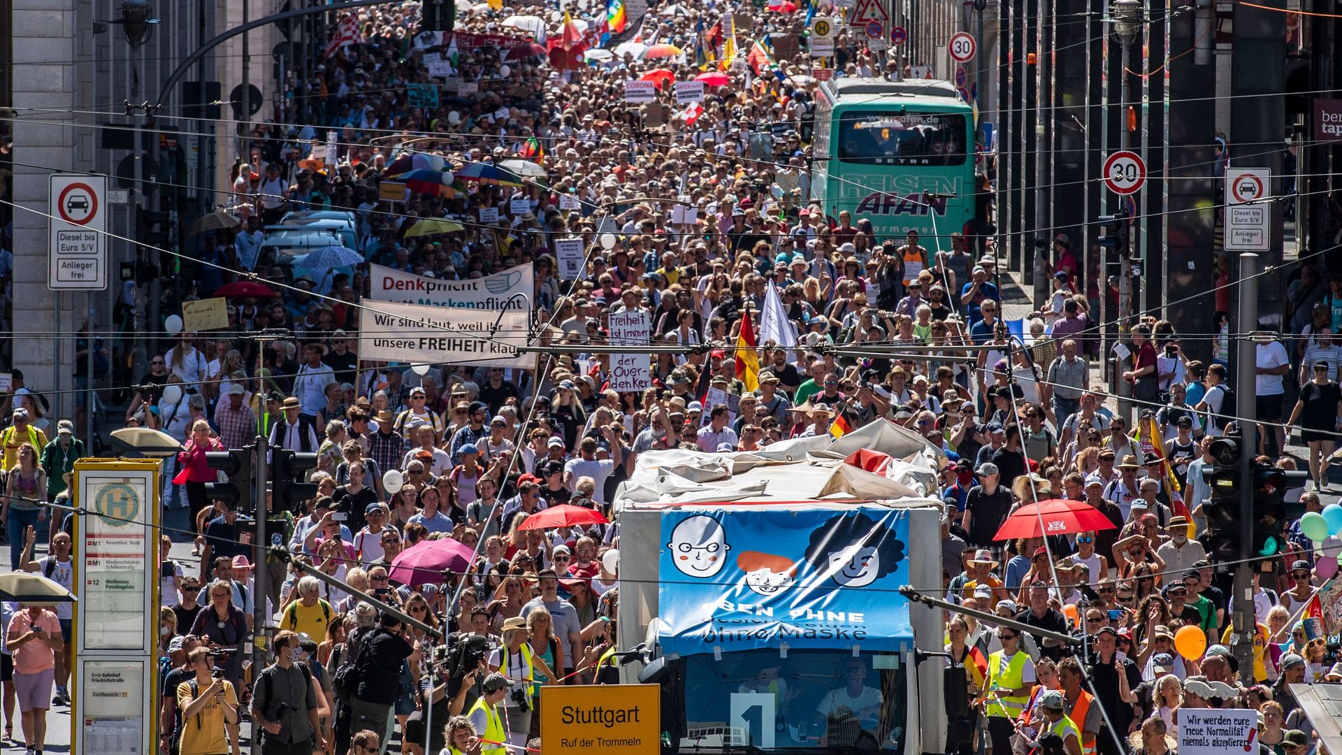 Lockdown protest in Berlin